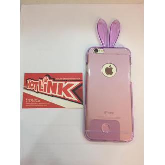 iPhone6 兔子耳朵塑料套 紫色