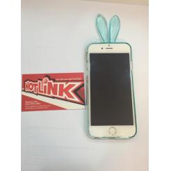 iPhone6 兔子耳朵塑料套 青蓝色